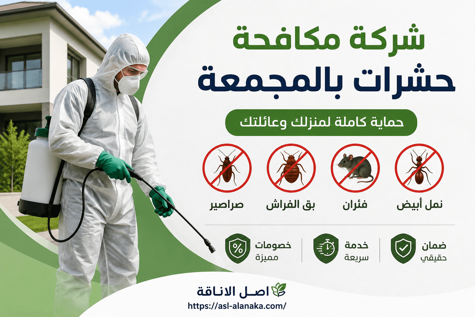  شركة مكافحة حشرات بالمجمعة